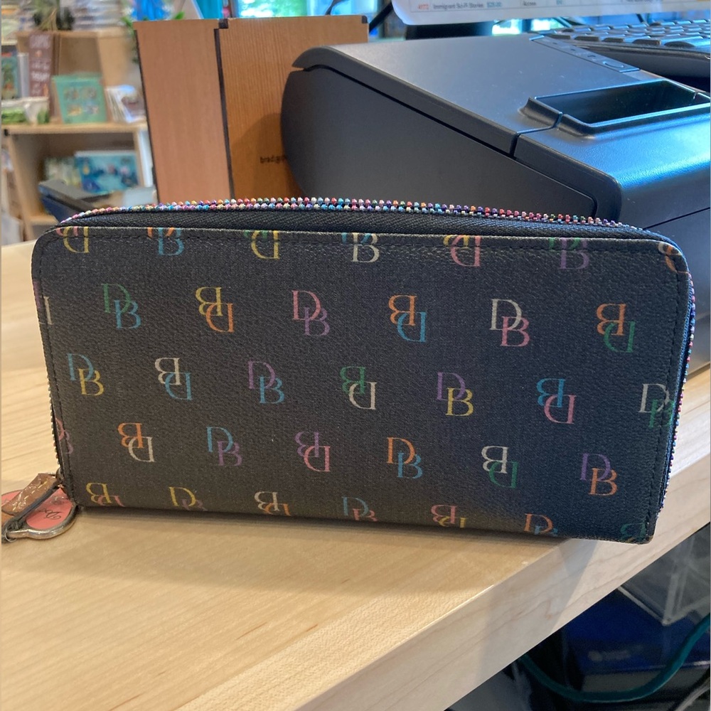 Large zip around Dooney wallet